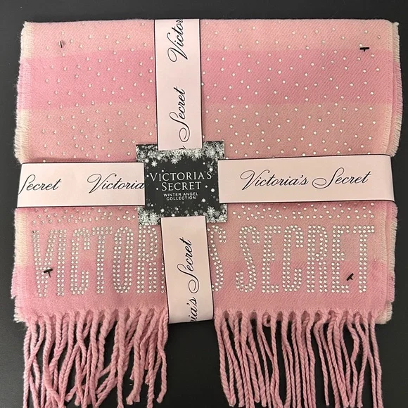 Victoria's Secret Pink Rhinestone Scarf. NWT - Picture 3 of 10